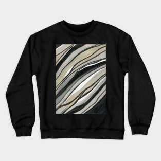 Monochrome Art, Lines and Shapes, Abstract Crewneck Sweatshirt